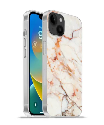 Produktbild von MuchoWow® Handyhülle Schutzhülle Hülle für Apple iPhone 14 Plus - Soft case Marmor - Orange - Stein Silikon Softcase Handy Hülle - Abbildung
