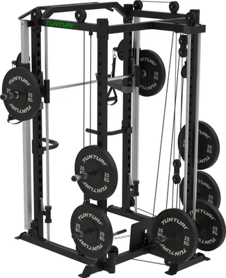Produktbild von Tunturi SM90 Kraftstation - Fitness-Homegym - Fitnessgerät - Kompakt für den Heimgebrauch - Smith Machine - Full Smith - Kompakt - Inkl. er Fitness-App