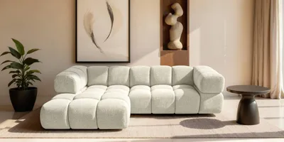 Produktbild von Kaiser Möbel Ecksofa L-Form Averro, stoff Puente, Ecru, Links