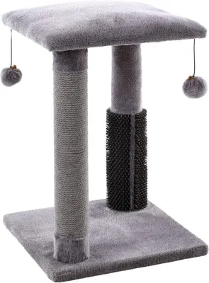 Productafbeelding van Kattenboom - Zacht Pluche 35 x 35 x 48.5 cm - Grijs
