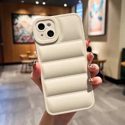Produktbild von Für iPhone 14 Plus Eiderdown Airbag Frosted TPU Phone Case (Weiß)