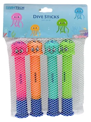 Immagine prodotto di SwimTech dipsticks giocattolo da piscina set di 4 - colorati e flessibili