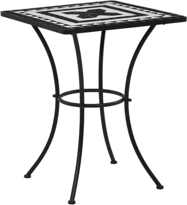 Produktbild von Mosaik-Bistrotisch für den Außenbereich, schwarz-weiß, 60 cm
