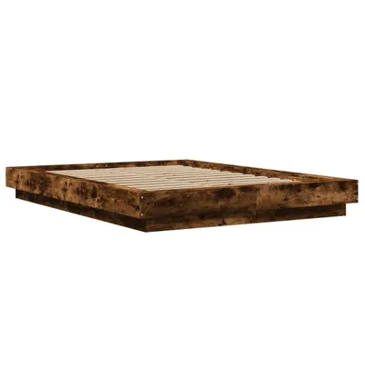 Produktbild von vidaXL Bettgestell Räuchereiche 120x200 cm Holzwerkstoff