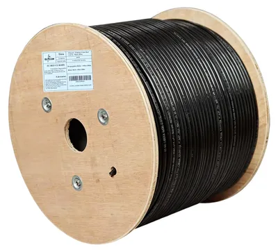 Produktbild von Elfcam - 305 m Ethernet-Netzwerkkabel Spule | Installationskabel | CAT6, 23 AWG RJ45 | Gigabit LAN | Highspeed-Internet | PC, Switch, Router, Modem, Switch (305 m, schwarz)