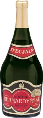 Produktbild von Bernardynski Trojniak Honig (Drittel) 0,75L | Met Honigwein Metwein Honigmet | 750 ml | 13% Alkohol | Apis | Geschenkidee | 18+