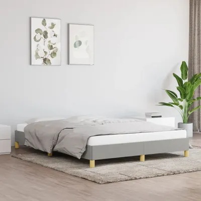 Produktbild von The Living Store Bettgestell Hellgrau 160x200 cm Stoff