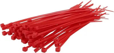 Produktbild von 100 Stück Kalitec Kabelbinder Rot 100mm x 2,5mm I Kabelbinder uv-beständig I rote Kabelbinder I Kabelbinder Set rot I 100 mm lange Kabelbinder I 9 kg Zugfestigkeit