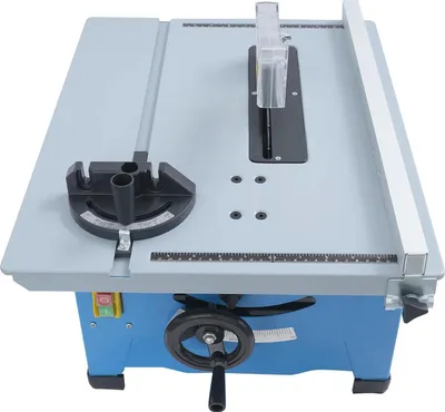 Image de Multifonction - Scie circulaire de table - 1400 W - Lame 21 cm - Onglet 0-45° - Profondeur de coupe 54/45 mm - 4200 tr/min - Table 53×43 cm - Bleu