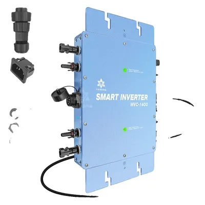 Produktbild von 1400W Solar-Netzwechselrichter, Dual-MPPT, 220V Ausgang, Blau220V(190-260V)22-50V