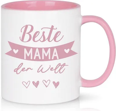 Produktbild von Famanu Tasse 320 ml mit Aufschrift - Rosa