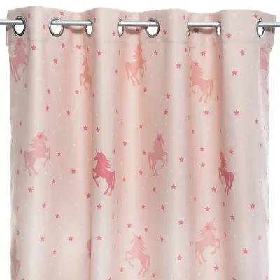 Obrázek produktu pro Dětský závěs UNICORN, 140 x 250, růzový