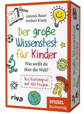 Produktbild von Der große Wissenstest für Kinder, Kartenspiel mit 100 Fragen, ab 8 Jahren