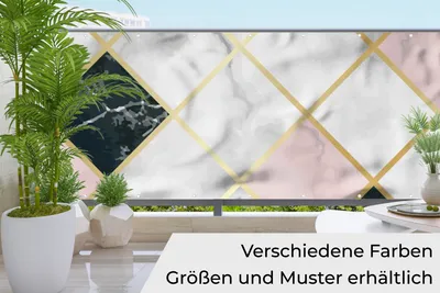 Obrázek produktu pro MuchoWow® Balkonová zástěna pro ochranu soukromí - rohož pro ochranu soukromí Balkonový banner - kryt terasy - větrná clona na balkon - neprůhledná ochrana proti povětrnostním vlivům