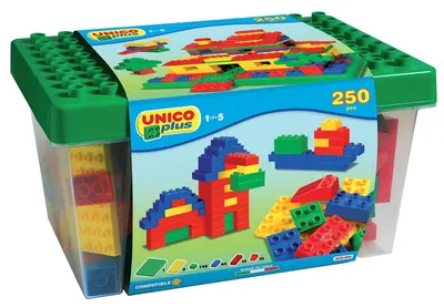 Produktbild von Plus 8525 Box mit Bausteinen 18 Monate 5 Anni 250 Teile Bauspielzeug Set