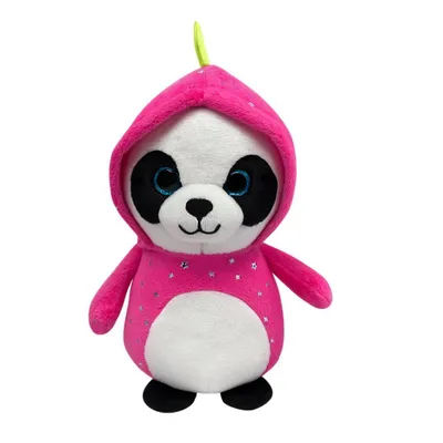 Produktbild von Kuscheltier Panda 17 cm im rosa Kostüm – Weiches Plüschtier Stofftier