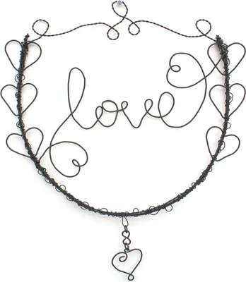 Produktbild von DanDiBo Drahtbild Herz Love Türkranz 3102 Wandkranz Wandbild Drahtschild Wanddekoration Dekoration Metall