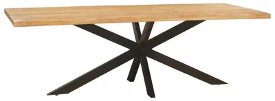 Produktbild von Dorrio Esstisch rechteckig 180 x 90 cm Mangoholz Natur mit verdickter Kante
