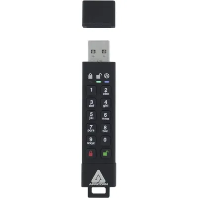 Produktbild von Apricorn Aegis Secure Key 3z, 128 GB, USB Typ-A, 3.2 Gen 1 (3.1 Gen 1), 190 MB/s, Kappe, Schwarz