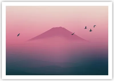 Produktbild von Poster - Poster ohne Rahmen - Vulkan Vogel Natur - 100x70 cm - Wand Bild - Wanddeko - Wandbilder - Kunstposter - Wandposter - Bilder - Kunstdruck - Wanddekoration - Wandbild - P2XAA100x70-4124
