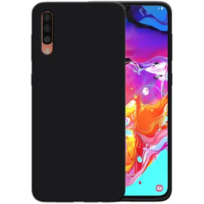 Produktbild von Smartphonica Silikonhülle für Samsung Galaxy A70 / A70s Hülle mit weicher Innenseite - Schwarz