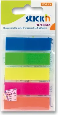 Obrázek produktu pro Samolepicí proužky Hopax Stick’n Clearnote 45 x 12 mm, 5 × 25 listů
