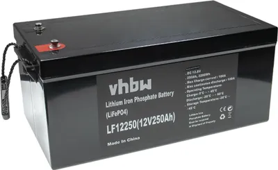 Produktbild von vhbw Akku Bordbatterie für Wohnwagen, Boot, Camping, Wohnmobil (250 Ah, 12,8 V, LiFePO4)