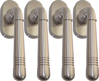 Produktbild von Massiv Messing Fenstergriff Set 4 x FG Helena Prime 0950 Nickelmatt Fensterbeschlag