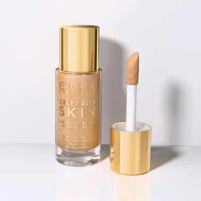 Zdjęcie produktu dla Eveline Cosmetics Celebrity – baza pod makijaż, błyszczące wykończenie, krycie – Karton 18 szt.