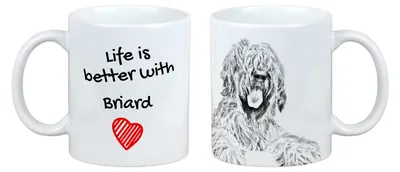 Immagine prodotto di Briard tazza con cane la vita è migliore Art-Dog