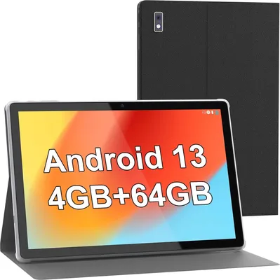 Produktbild von Tablet 10,1 Zoll Android 13 Tablets Gehäuse, 4+64GB ROM Quad-Core-Prozessor 5000mAh Batterie, 1280x800 IPS HD Touchscreen 5MP+8MP Kamera, Bluetooth