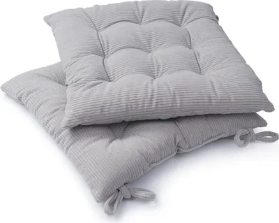 Produktbild von Sitzkissen mit Befestigungsbänder 40x40 Stuhlauflage Kissen Stuhlkissen 2er Set 40x40x5cm