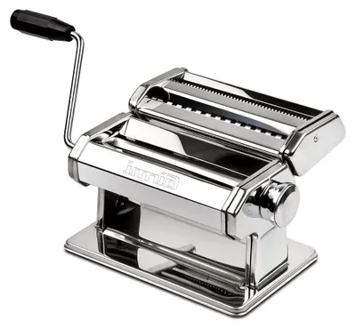 Produktbild von Nudelmaschine mit 9 Einstellungen, Aluminiumwalzen 15 cm, 3 Pastasorten, Gehäuse aus Edelstahl