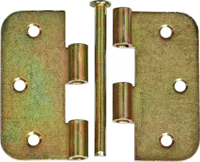 Produktbild von 10 Gerollte Kulissenscharniere Scharnier mit losem Knopfstift 75 x 75 Gelb Verzi.
