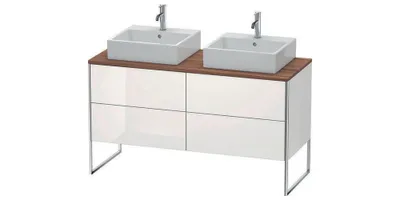 Zdjęcie produktu dla Szafka podumywalkowa XSQUARE 778x1400x548mm f 2 umywalki biały wysoki połysk biały wysoki połysk
