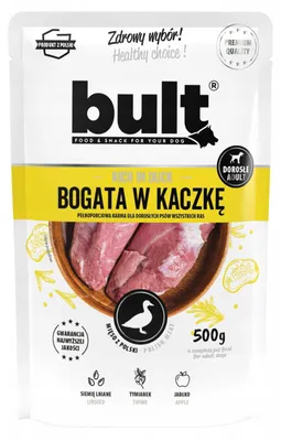 Imagen del producto de Comida húmeda para perros BULT, sabor a miel, rica en pato, 500g