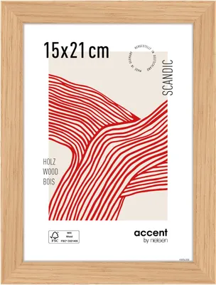 Produktbild von accent by nielsen Holz Bilderrahmen Scandic, 15x21 cm (A5), Eiche