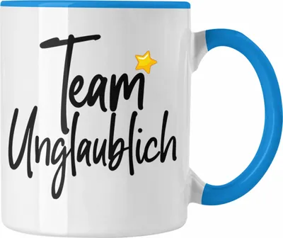 Produktbild von Trendation - Tasse Geschenk für Bestes Team Geschenkidee Dankeschön (Blau)