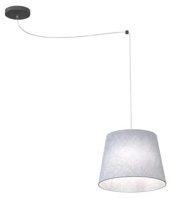 Immagine prodotto di Lampada a sospensione ASCOT grigio-nera 1xE27x20W in tessuto, dimensioni: 200x38x38 cm, IP20, Emibig