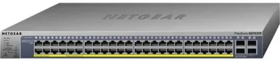 Zdjęcie produktu dla NETGEAR GS752TP, Zarządzany, L2/L3/L4, Gigabit Ethernet (10/100/1000), Obsługa PoE, Możliwości montowania w stelażu, 1U