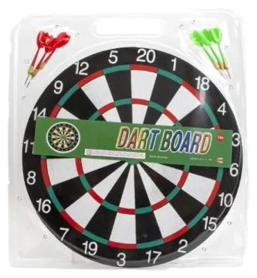 Zdjęcie produktu dla Tarcza do rzutek Kidsfun 41 cm z 6 rzutkami – zabawka do gry w rzutki
