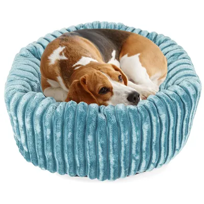 Obrázok produktu pre Pelech pre psa BOUTIQUE ZOO Donut XL 70 cm morská zelená | veľký okrúhly kôš pre psa s vankúšom | umývateľný a odolný