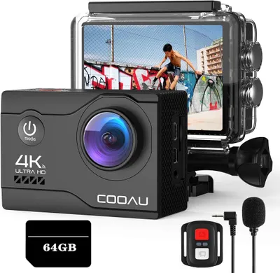 Produktbild von Sportkamera 4K 30Fps 20Mp Wifi Eis 170° Wasserdicht + Zubehör 64G