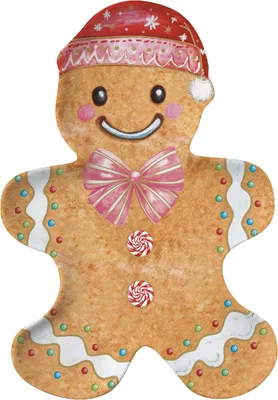 Produktbild von Servierplatte Lebkuchenmännchen Sweet Christmas 17x25cm Porzellan Easy Life