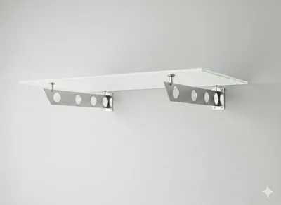 Produktbild von Glaszentrum Hagen 200x90 cm Glasvordach Weiß V2A-S