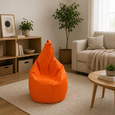 Produktbild von 13Haus Pouf Acchille 80x80x120H, Orange, Sackform