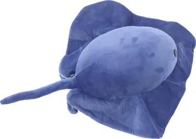 Produktbild von Meerestier-Plüschtier, superweicher Schlafbegleiter, Baumwollfüllung, Meereskissen, 52 cm, Blau