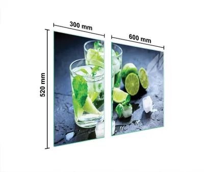 Produktbild von Glasschutzplatte Für Herd 90X52 Kalk