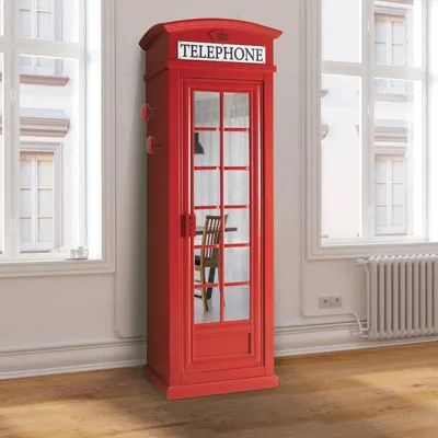Image de Pachino - Armoire Multi-usages 1 Porte, 68x215 cm Rouge, Portemanteau