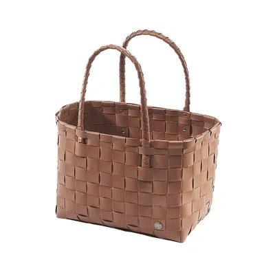 Produktbild von Torba Kobolo koszyk na zakupy pleciony plastikowy shopper - TOFFEE XXL - brązowy
